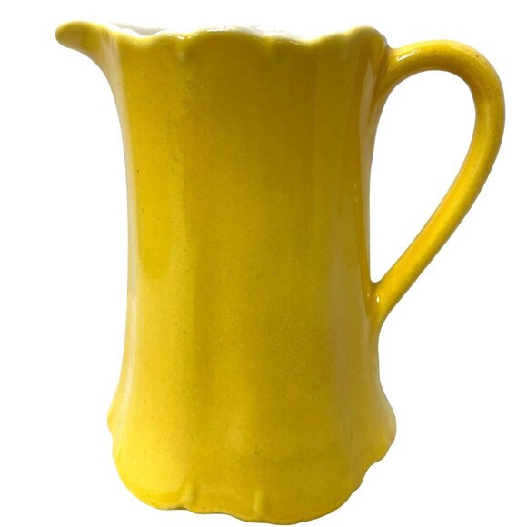 Yellow Pitcher Redwing Pottery Mustard Yellow - Picture 1 of 4
